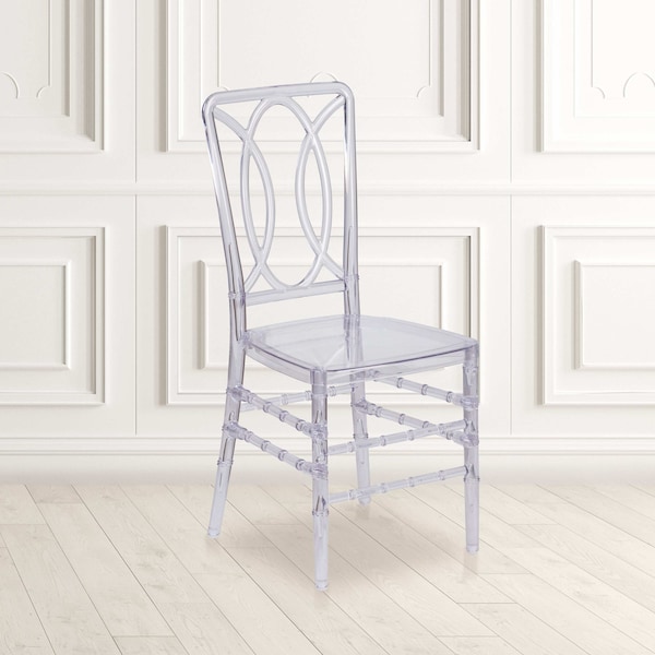 Flash Furniture Flash Elegance Crystal Ice Stacking Chair with Designer Back - 2-BH-H007-CRYSTAL-GG