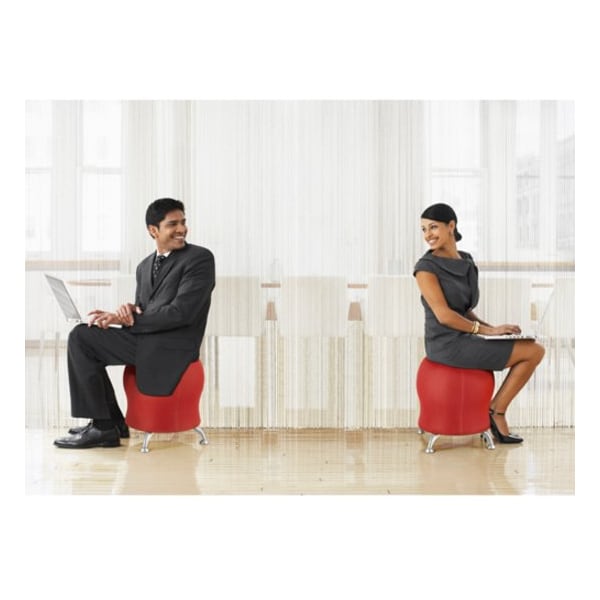 Safco Ball Chair Ball Chair, No Arms, 23" Height, Mesh, Crimson - 4750CI