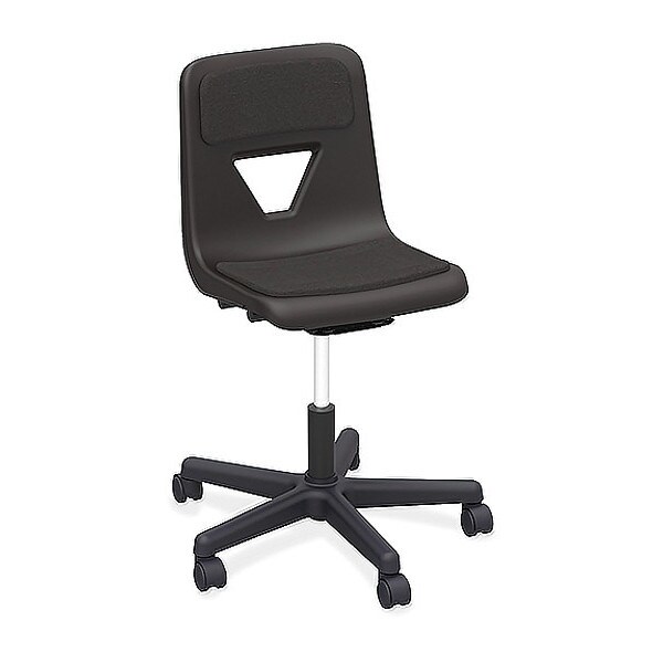 Lorell Polypropylene Task Chair, 18-1/4" to 22.63", No Arms, Black - LLR99913
