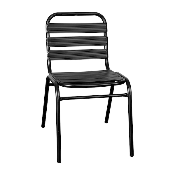 Flash Furniture Commercial Black Restaurant Stack Chair - TLH-015C-BK-GG