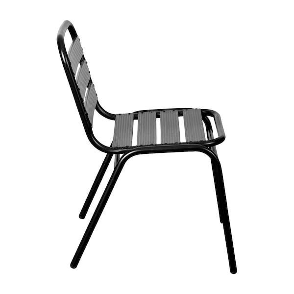 Flash Furniture Commercial Black Restaurant Stack Chair - TLH-015C-BK-GG