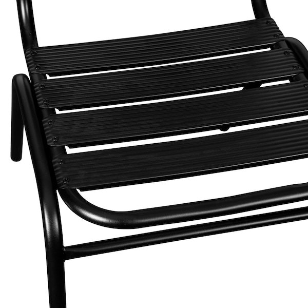 Flash Furniture Commercial Black Restaurant Stack Chair - TLH-015C-BK-GG