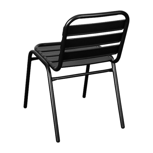 Flash Furniture Commercial Black Restaurant Stack Chair - TLH-015C-BK-GG