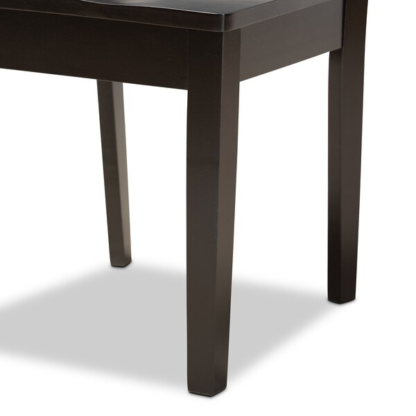 Baxton Studio Gervais Modern and Contemporary Transitional Dark Brown Finished Wood 2-Piece Dining Chair Set - 177-11381-ZORO