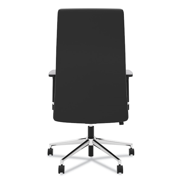 Hon Basyx Chair, Exec Hi-Back, Leather, Black - BSXVL108SB11