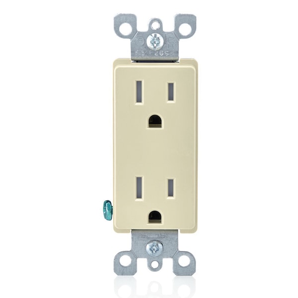 Leviton Electrical Receptacles 5-15R Decora Recep Tr Ivory - T5325-I