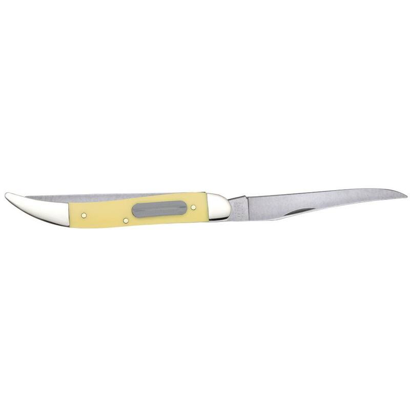 W. R. Case & Sons Cutlery Co Smooth Yellow Synthetic Fishing Pocket Knife - FI00120