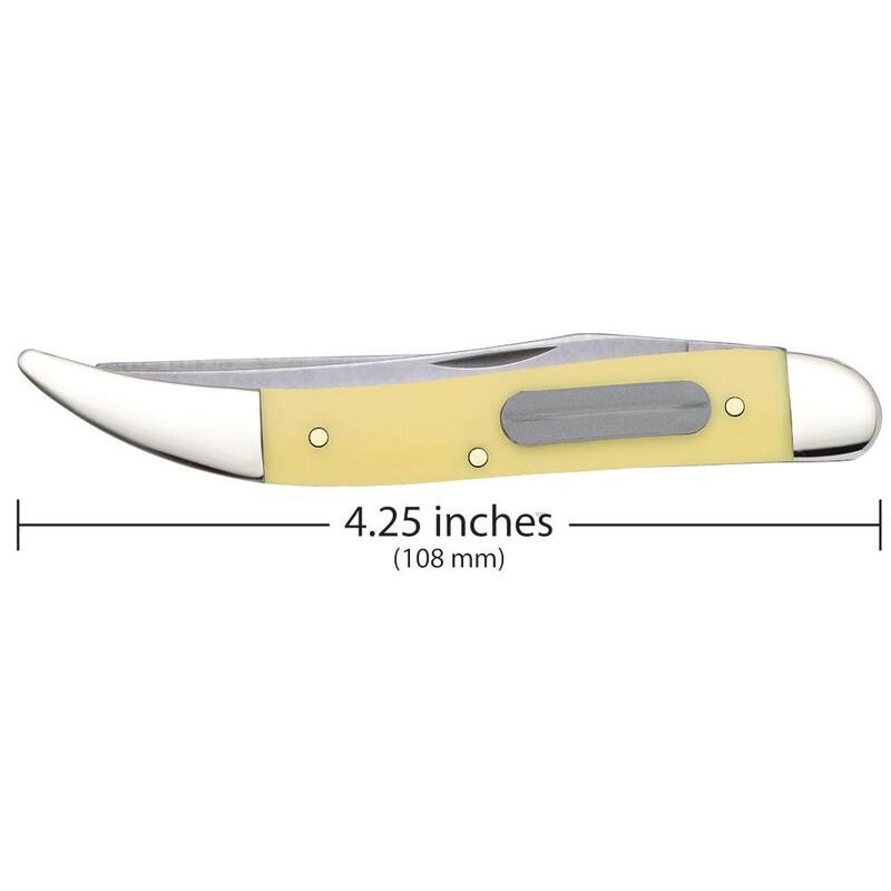 W. R. Case & Sons Cutlery Co Smooth Yellow Synthetic Fishing Pocket Knife - FI00120