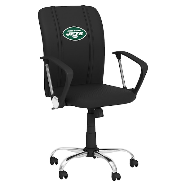 Dreamseat Curve Task Chair with New York Jets Primary Logo - XZOCCURVE-PSNFL21015