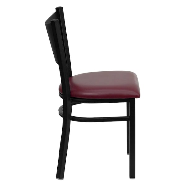 Flash Furniture Black Coffee Chair-Burg Seat - 2-XU-DG-60099-COF-BURV-GG
