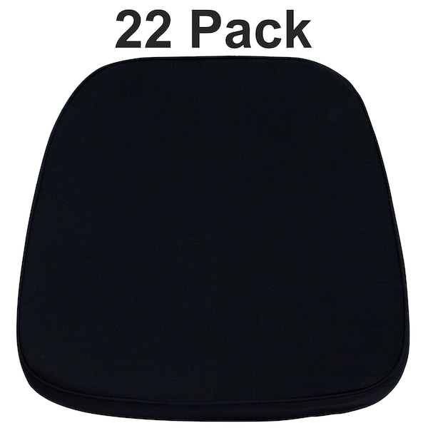 Flash Furniture Soft Black Fabric Chiavari Chair Cushion, PK22 - 22-LE-L-C-BLACK-GG
