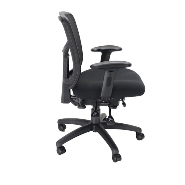 We'Re It Mesh it, Y Series Mesh Back Task Chair with Multi-Functional Adjustments in Black Fabric Seat - MI1522-BLK