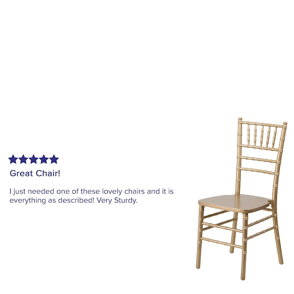 Flash Furniture HERCULES Series Gold Wood Chiavari Chair - 2-XS-GOLD-GG