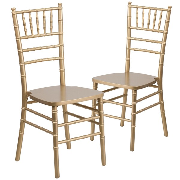 Flash Furniture HERCULES Series Gold Wood Chiavari Chair - 2-XS-GOLD-GG
