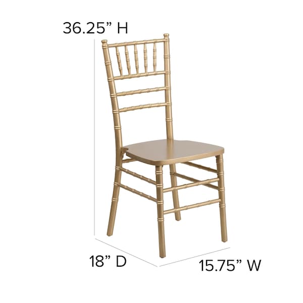Flash Furniture HERCULES Series Gold Wood Chiavari Chair - 2-XS-GOLD-GG
