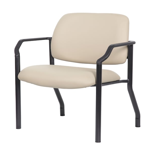 Boss Office Products Patient Guest Chair - Beige Antimicrobial Vinyl - 500 Lb Capacity - B9591AM-BG-500