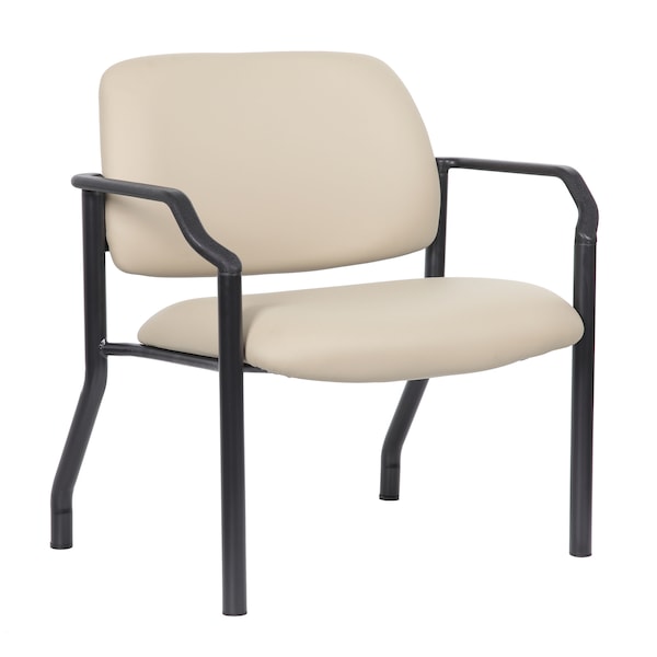 Boss Office Products Patient Guest Chair - Beige Antimicrobial Vinyl - 500 Lb Capacity - B9591AM-BG-500