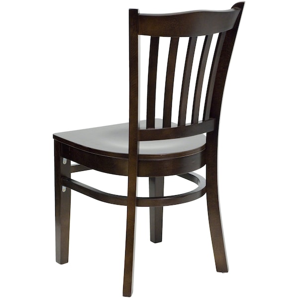 Flash Furniture Hercules Restaurant Chair, 17-1/2 in W 20-3/4" L 34-1/2" H, Fixed, Beech Wood Seat - XU-DGW0008VRT-WAL-GG