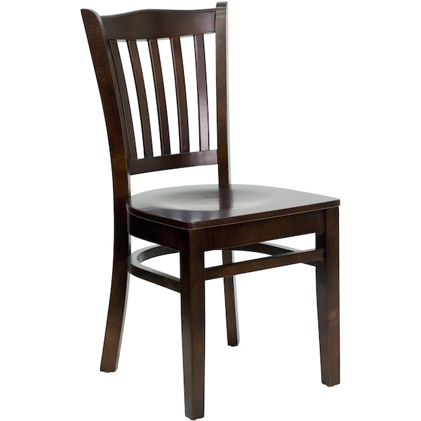 Flash Furniture Hercules Restaurant Chair, 17-1/2 in W 20-3/4" L 34-1/2" H, Fixed, Beech Wood Seat - XU-DGW0008VRT-WAL-GG