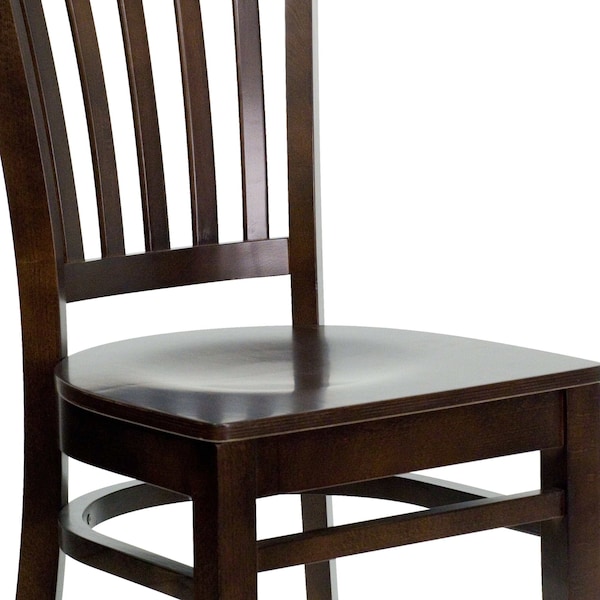 Flash Furniture Hercules Restaurant Chair, 17-1/2 in W 20-3/4" L 34-1/2" H, Fixed, Beech Wood Seat - XU-DGW0008VRT-WAL-GG