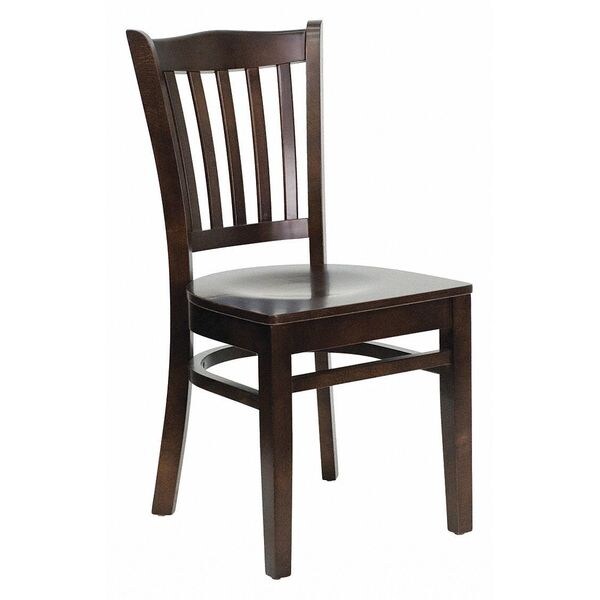 Flash Furniture Hercules Restaurant Chair, 17-1/2 in W 20-3/4" L 34-1/2" H, Fixed, Beech Wood Seat - XU-DGW0008VRT-WAL-GG