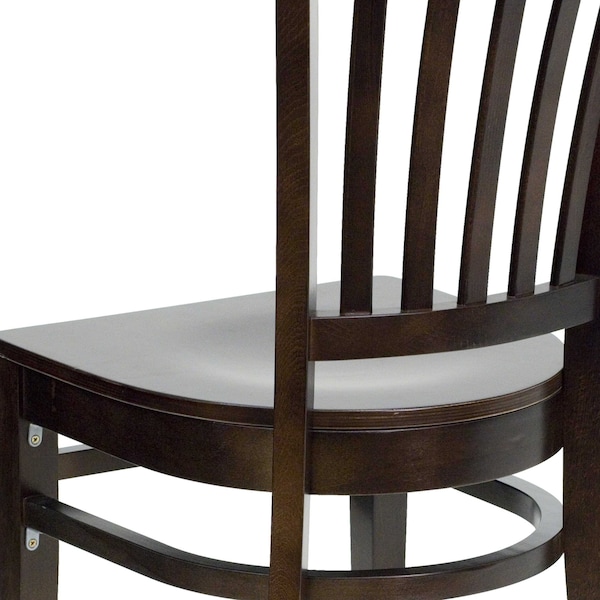 Flash Furniture Hercules Restaurant Chair, 17-1/2 in W 20-3/4" L 34-1/2" H, Fixed, Beech Wood Seat - XU-DGW0008VRT-WAL-GG