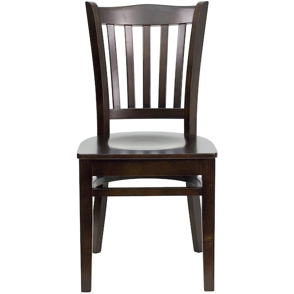 Flash Furniture Hercules Restaurant Chair, 17-1/2 in W 20-3/4" L 34-1/2" H, Fixed, Beech Wood Seat - XU-DGW0008VRT-WAL-GG