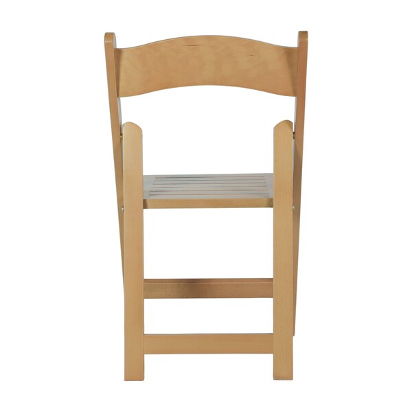 Flash Furniture Holden Commercial Grade Oak Solid Wood Folding Dining Chair - ZH-8005-3-OAK-GG
