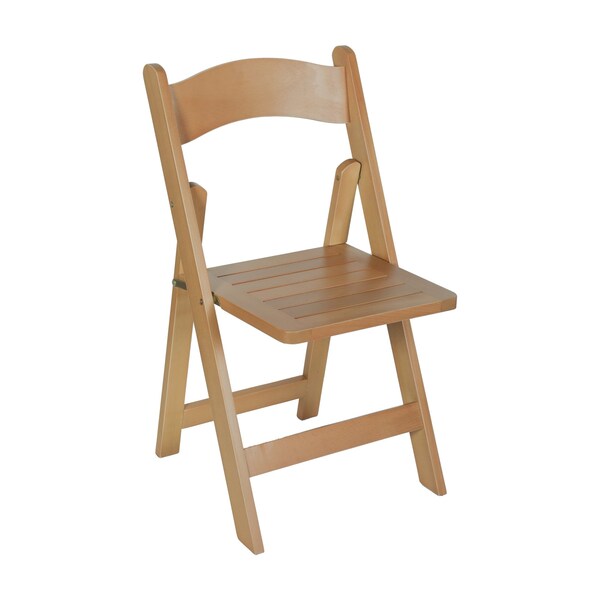 Flash Furniture Holden Commercial Grade Oak Solid Wood Folding Dining Chair - ZH-8005-3-OAK-GG