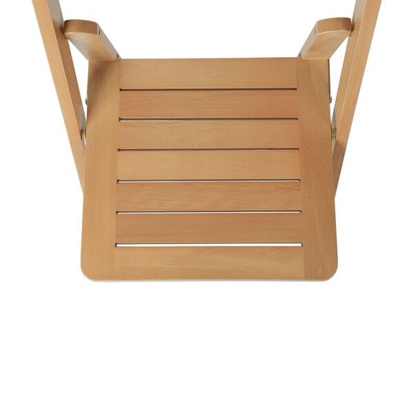 Flash Furniture Holden Commercial Grade Oak Solid Wood Folding Dining Chair - ZH-8005-3-OAK-GG