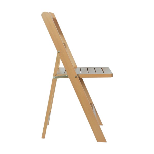 Flash Furniture Holden Commercial Grade Oak Solid Wood Folding Dining Chair - ZH-8005-3-OAK-GG