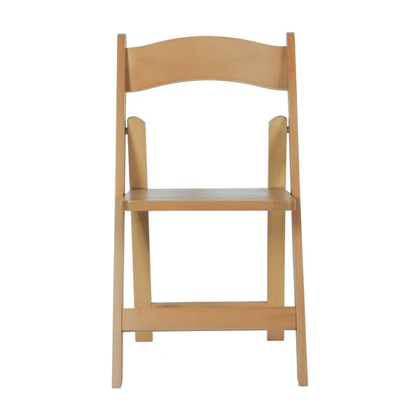 Flash Furniture Holden Commercial Grade Oak Solid Wood Folding Dining Chair - ZH-8005-3-OAK-GG