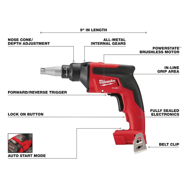 Milwaukee Tool M18 FUEL Drywall Screw Gun - 2866-20