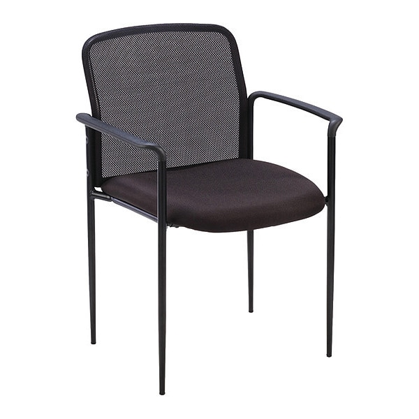 Lorell Reception Side Guest Chair, 23.8 in W 23.5" L 33" H, Mesh Seat - LLR69506