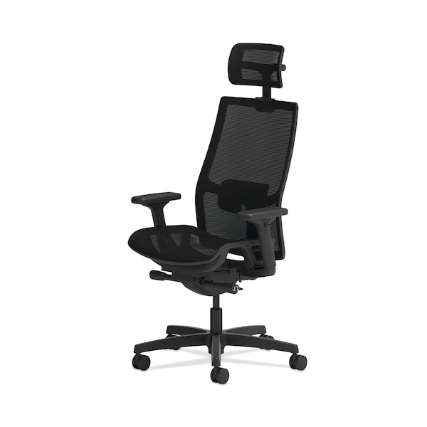 Hon Ignition 2.0 4-Way Stretch Mesh Back and Seat Task Chair, Up to 300 lb, 17 in. to 21 in. Seat, Black - HONI2MSKY2IMTHR