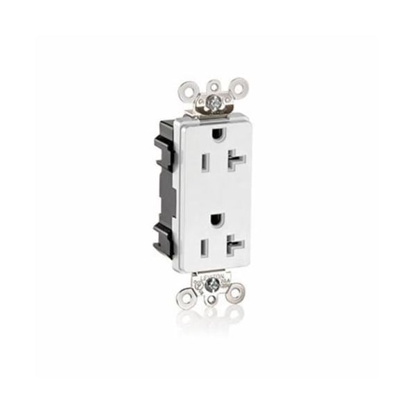 Leviton Electrical Receptacles 5-20R Lev Lok Comm Recep Dec White - M1636-W