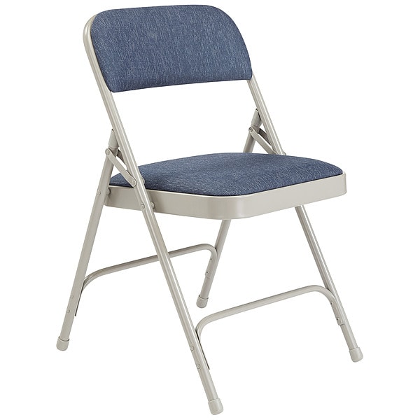 National Public Seating Folding Chair, Fabric, 29-1/2in H, Gray, PK4 - 2205