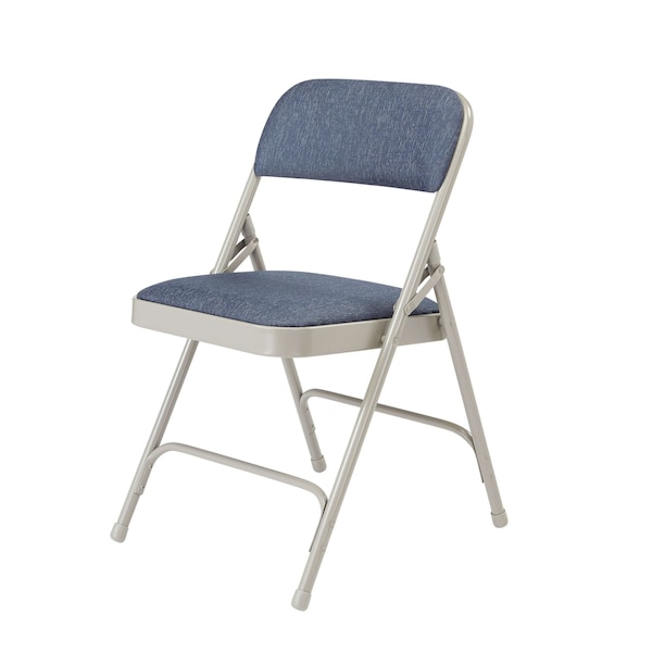 National Public Seating Folding Chair, Fabric, 29-1/2in H, Gray, PK4 - 2205