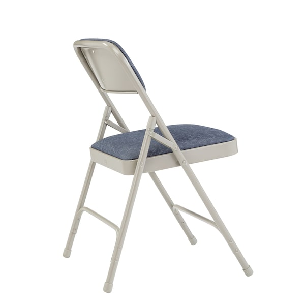 National Public Seating Folding Chair, Fabric, 29-1/2in H, Gray, PK4 - 2205