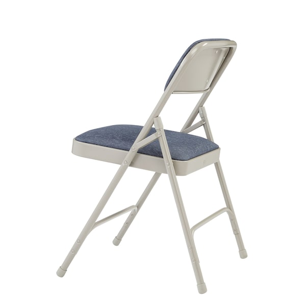 National Public Seating Folding Chair, Fabric, 29-1/2in H, Gray, PK4 - 2205