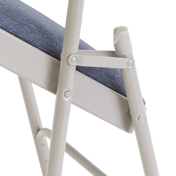 National Public Seating Folding Chair, Fabric, 29-1/2in H, Gray, PK4 - 2205