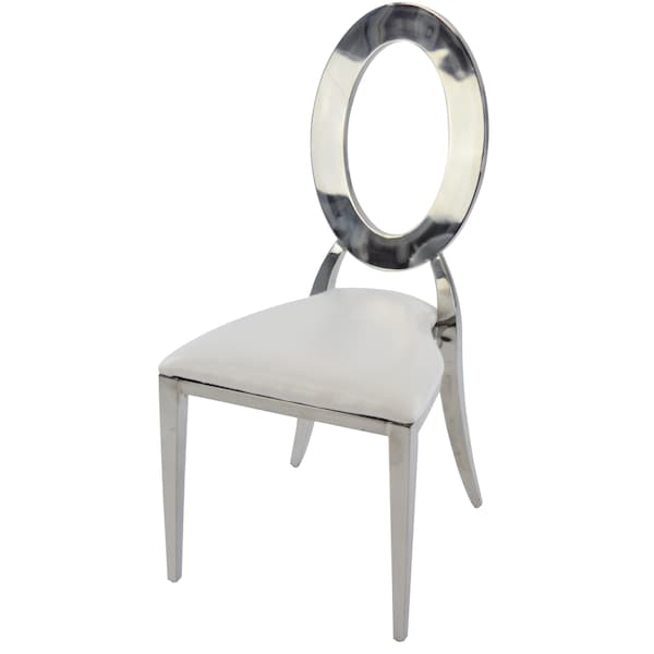Atlas Commercial Products Stainless Steel Ava Dining Chair, Silver - AVA41SLVR