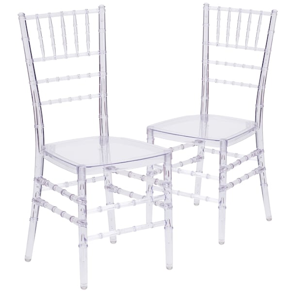 Flash Furniture Flash Elegance Crystal Ice Stacking Chiavari Chair - 2-BH-ICE-CRYSTAL-GG