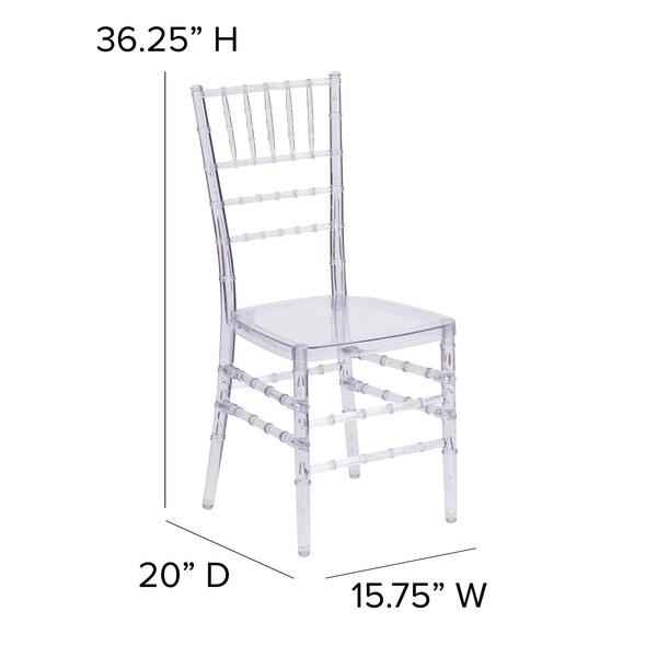 Flash Furniture Flash Elegance Crystal Ice Stacking Chiavari Chair - 2-BH-ICE-CRYSTAL-GG