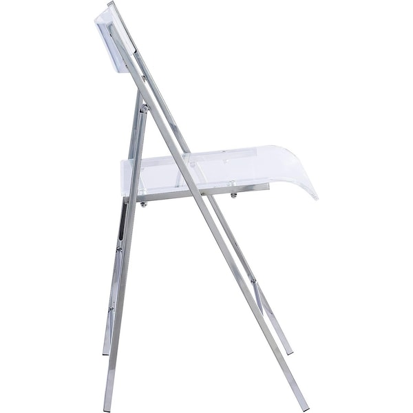 Isl Furnishings Kasper Flex Luxury Modern Folding Chairs Silver - CH43DC-2PK-AR01-PC10