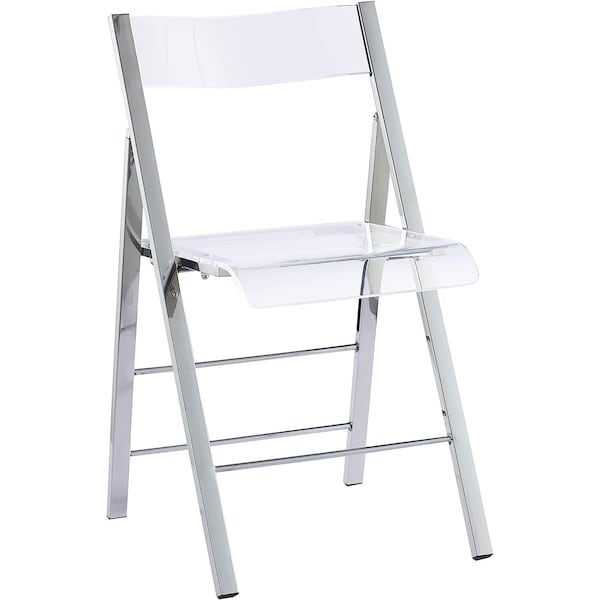 Isl Furnishings Kasper Flex Luxury Modern Folding Chairs Silver - CH43DC-2PK-AR01-PC10