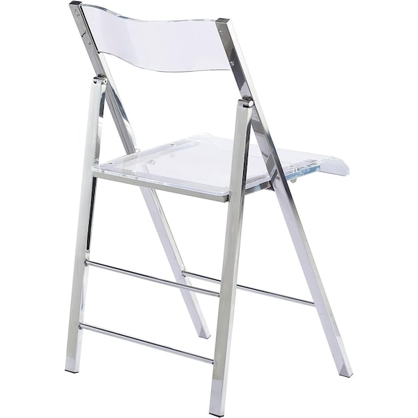 Isl Furnishings Kasper Flex Luxury Modern Folding Chairs Silver - CH43DC-2PK-AR01-PC10
