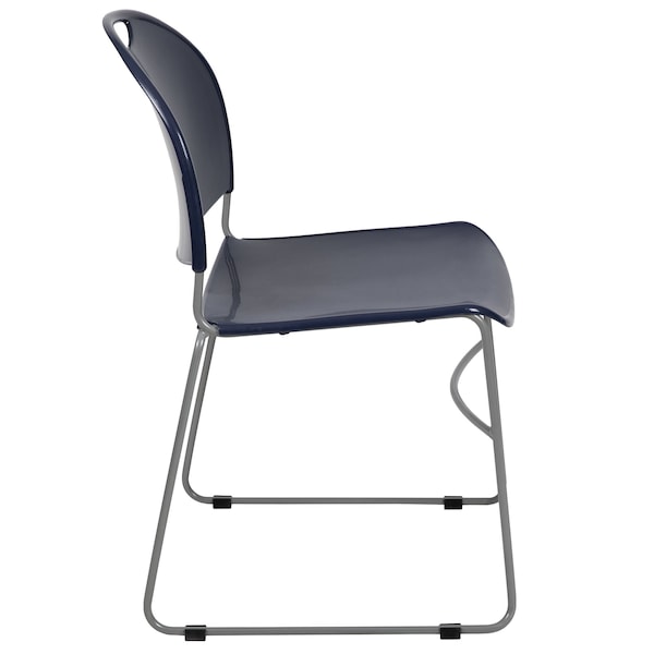 Flash Furniture Navy Plastic Stack Chair, PK5 - 5-RUT-188-NY-GG