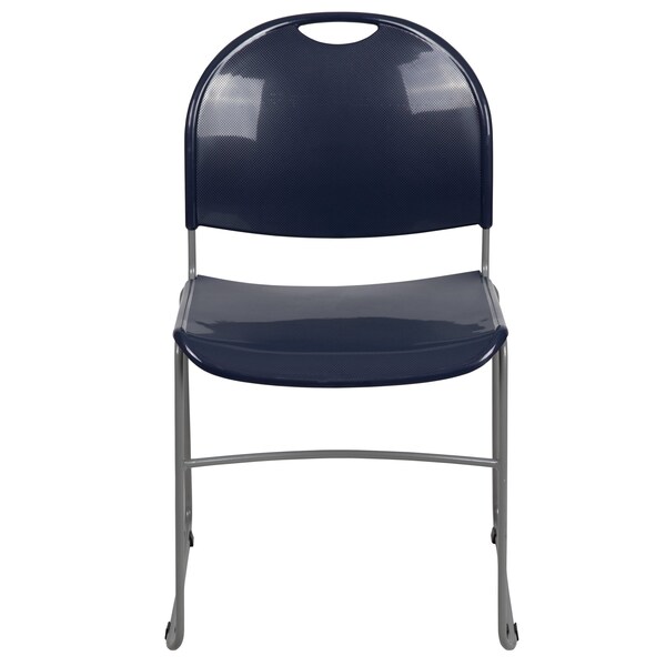 Flash Furniture Navy Plastic Stack Chair, PK5 - 5-RUT-188-NY-GG