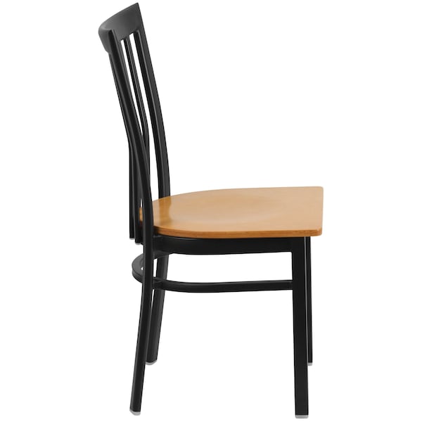 Flash Furniture Black School Chair-Nat Seat - 2-XU-DG6Q4BSCH-NATW-GG